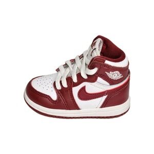 NIKE AIR JORDAN 1 HIGH OG (TD) WHITE/TEAM RED (FD1413 160) TODDLERS 5C